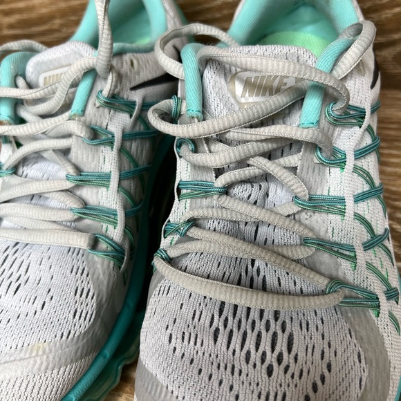 Nike Womens Air Max 2015 698903-007 White Green Running Shoes Lace Up Size 8.5. - Picture 4 of 9